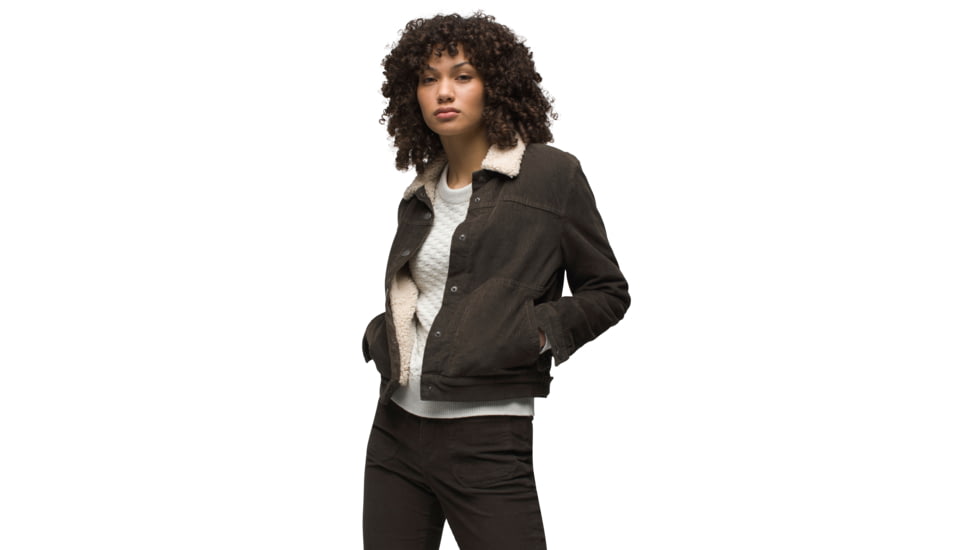 prAna Ashland Cord Jacket - Womens, Black Olive, Extra Small, 1973941-300-XS