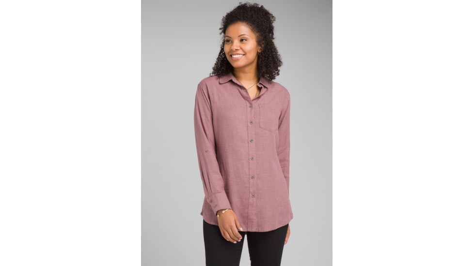 prAna Aster Tunic - Womens, Dark Mauve, Large, W23190952-DKMA-L