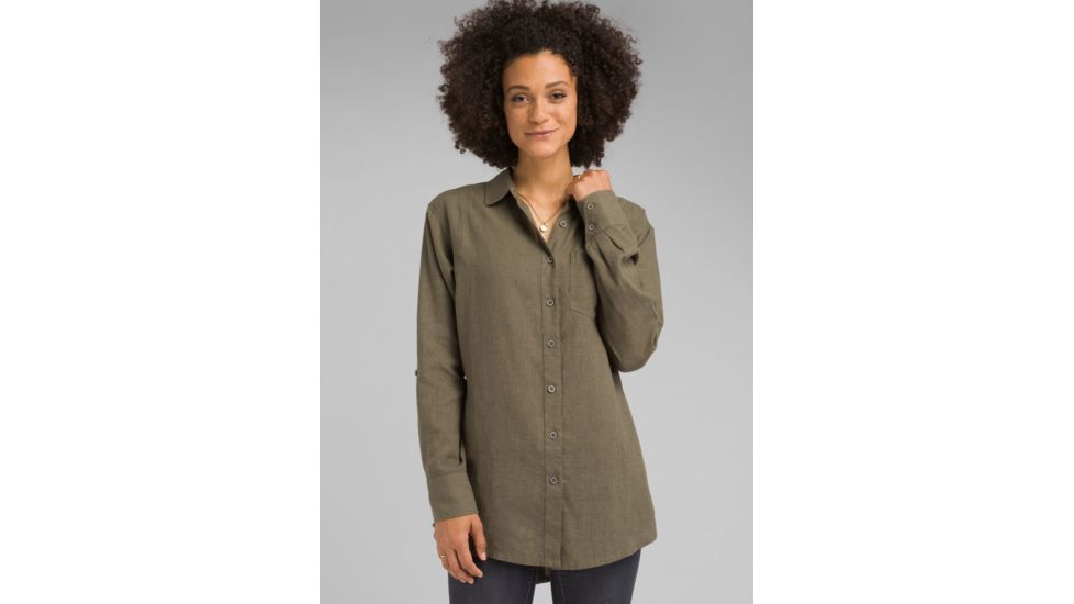 prAna Aster Tunic - Womens, Rye Green, Extra Large, W23190952-RYGR-XL