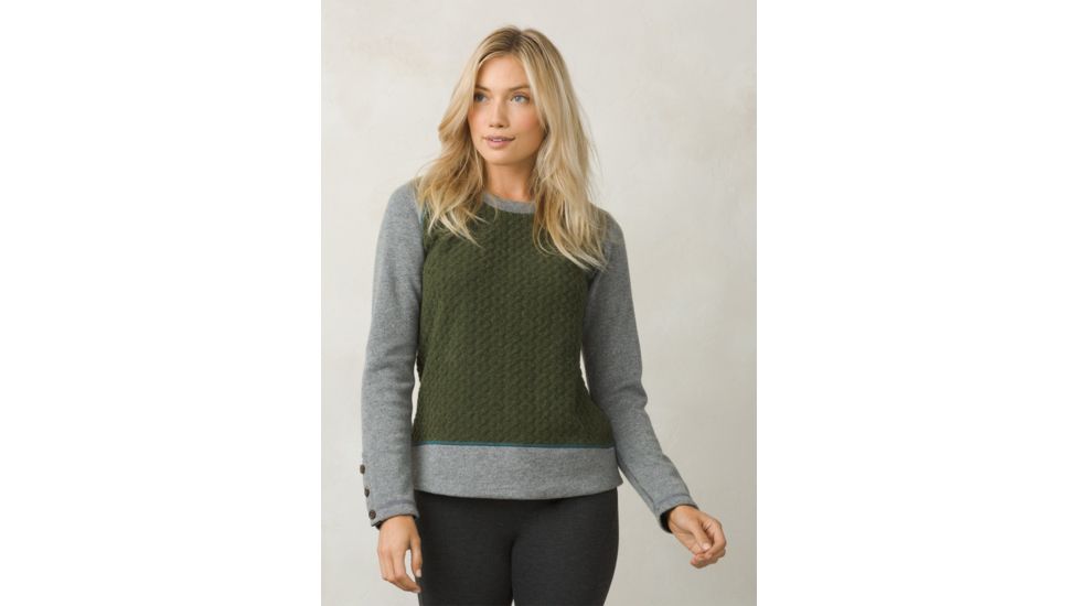 Prana Aya Women's Sweater, Cargo Green, XL W23170260 - CAGR-XL