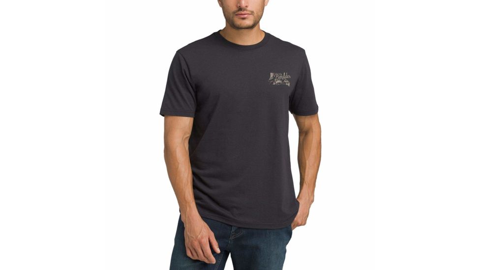 prAna Basin T-Shirt - Mens, Large, Black, M13180571-BLK-L