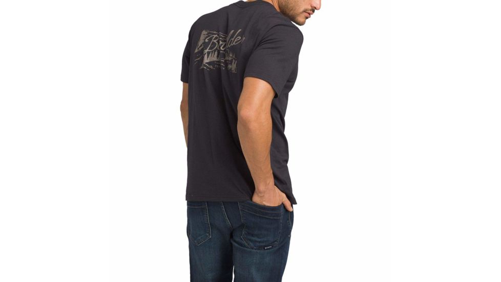 prAna Basin T-Shirt - Mens, Large, Black, M13180571-BLK-L