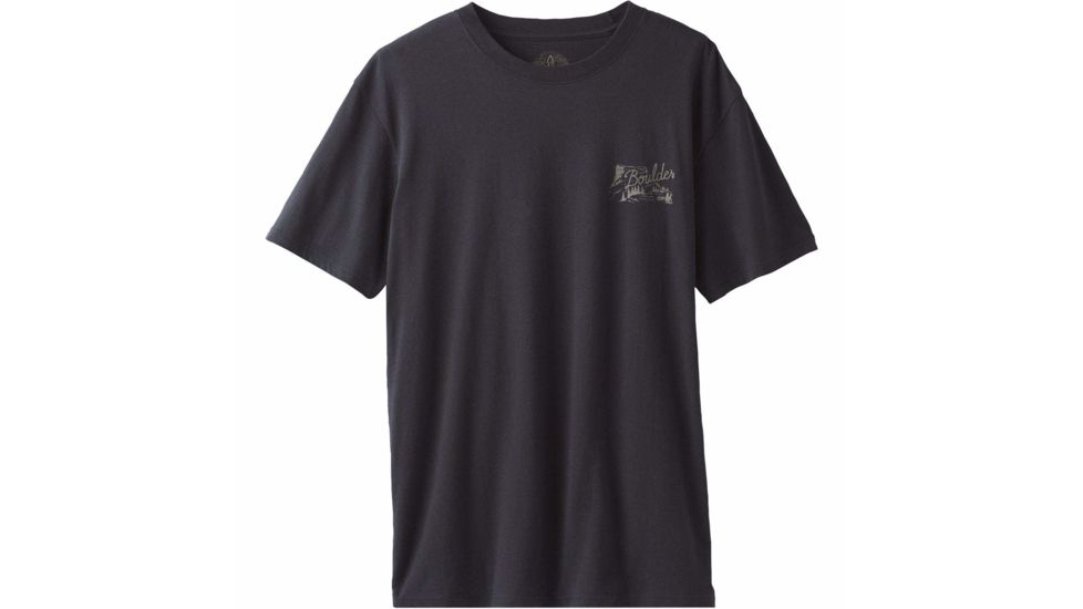 prAna Basin T-Shirt - Mens, Large, Black, M13180571-BLK-L