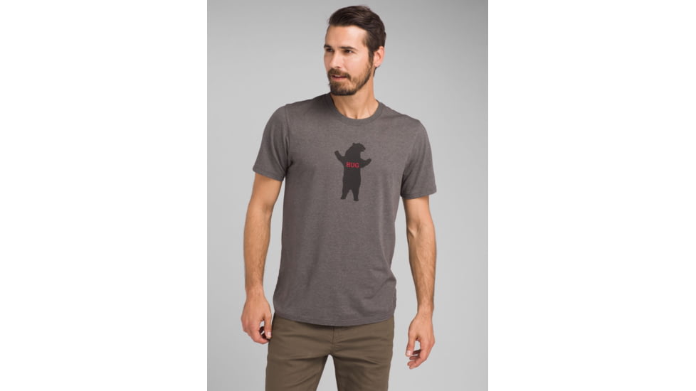 prAna Bear Squeeze Journeyman Tee - Mens, Charcoal Heather, Small, M13191530-CCHT-S