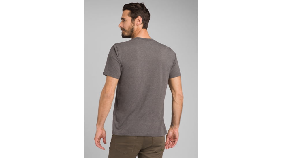 prAna Bear Squeeze Journeyman Tee - Mens, Charcoal Heather, Small, M13191530-CCHT-S