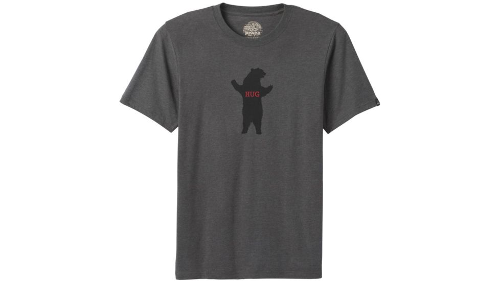 prAna Bear Squeeze Journeyman Tee - Mens, Charcoal Heather, Small, M13191530-CCHT-S