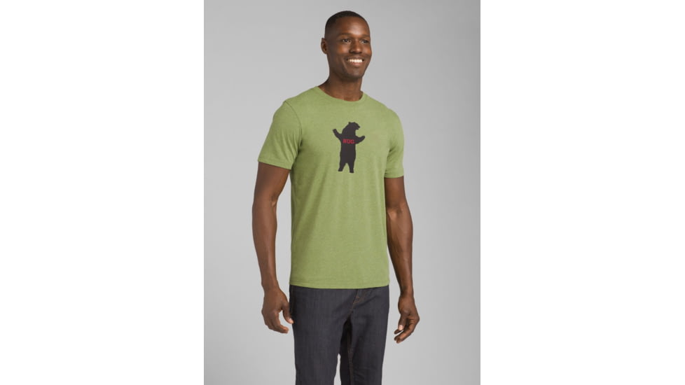 prAna Bear Squeeze Journeyman Tee - Mens, Matcha Heather, Medium, M13191530-MCHT-M