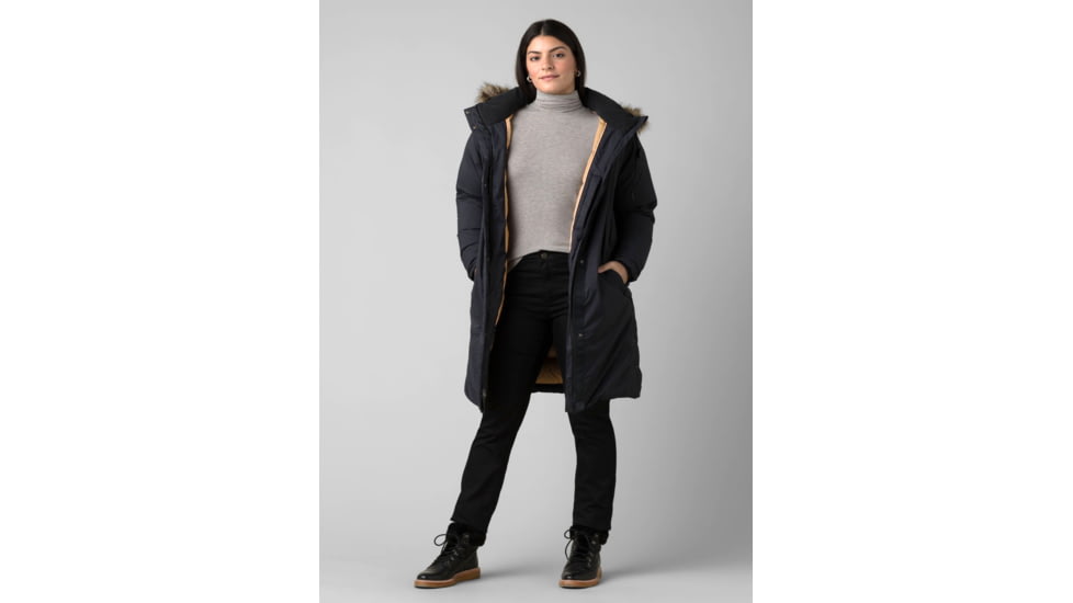 prAna Betania Long Jacket - Women's, Extra Small, Black, 1962321-001-XS