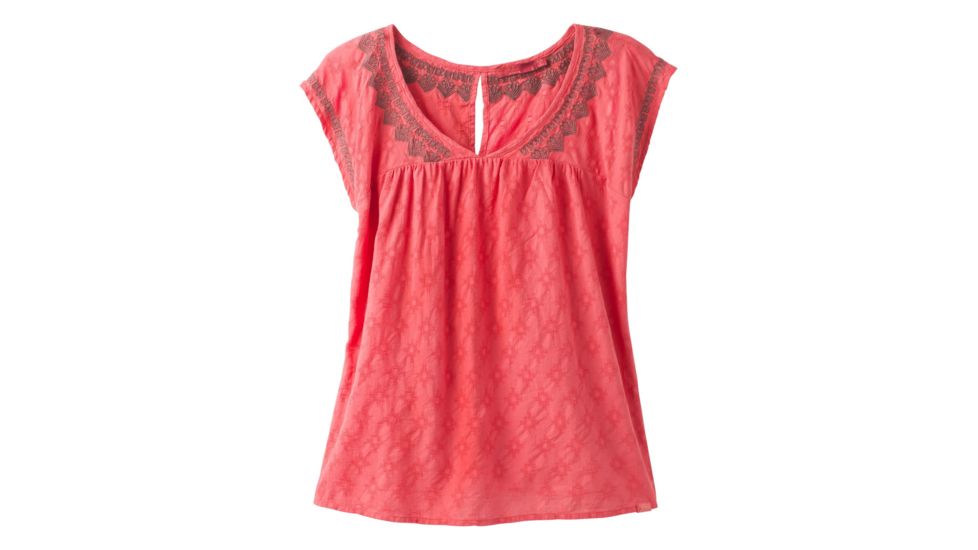prAna Blossom Top Womens, Peach Gerberas, Large, W11180386-PHGE-L