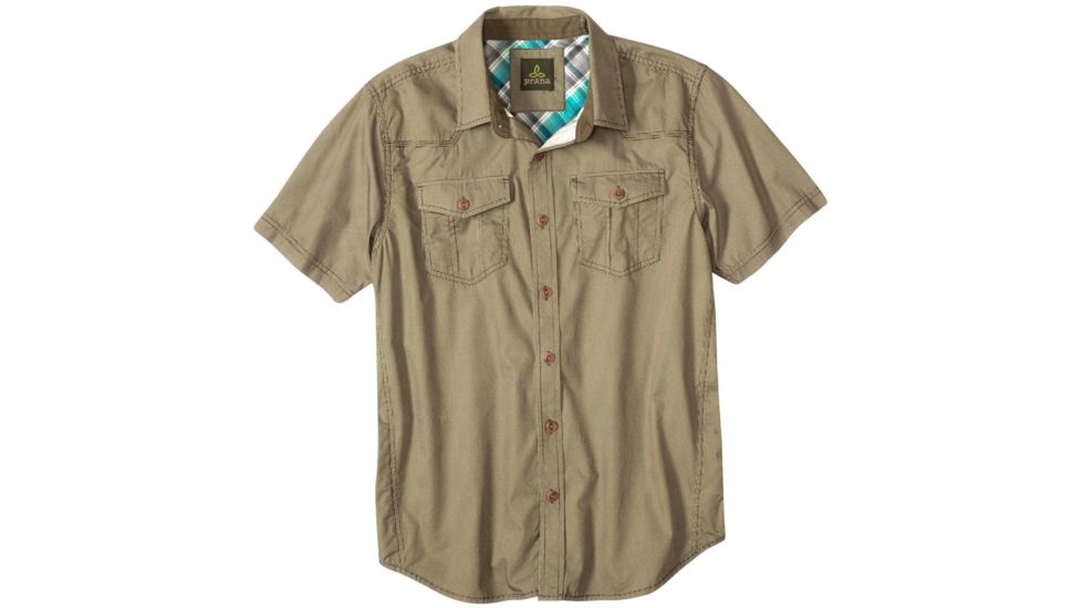 prAna Borla Short Sleeve Shirt - Men's-Cargo Green-X-Large