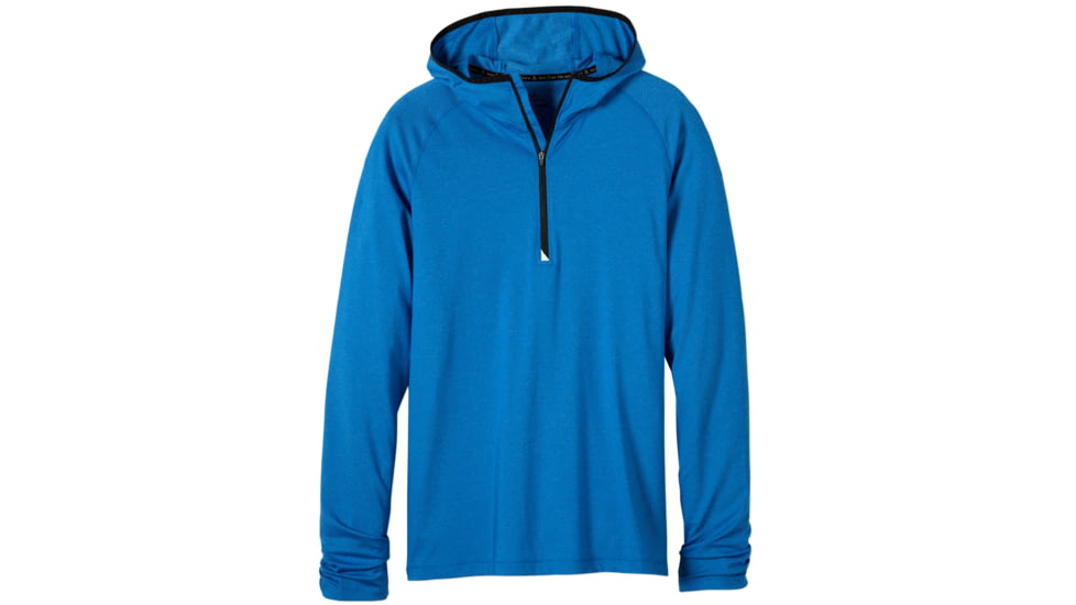 prAna Breaker Hooded 1/4 Zip Shirt - Men's -Classic Blue-X-Large