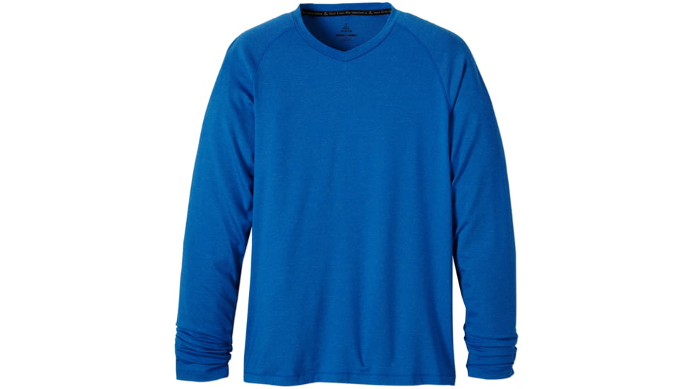 prAna Breaker Long Sleeve V-Neck Shirt - Men's -Classic Blue-XX-Large