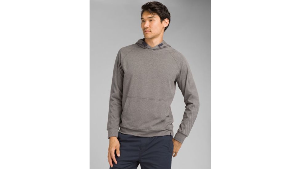 prAna Brigg Hoodie - Mens, Gravel Heather, Small, M23190628-GRHT-S