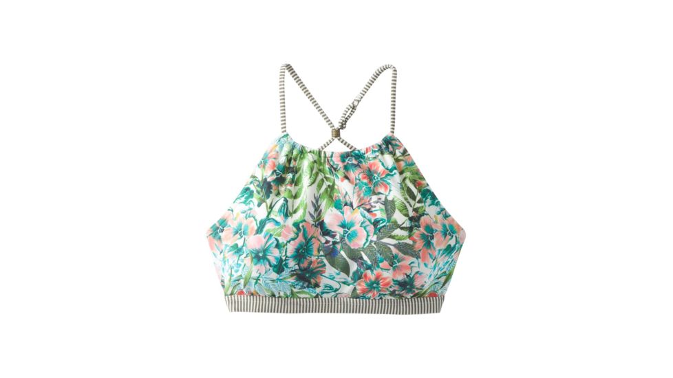 prAna Brina High Neck Halter Swim Top - Women's, Bluegrass Paradise, Small, W11171007