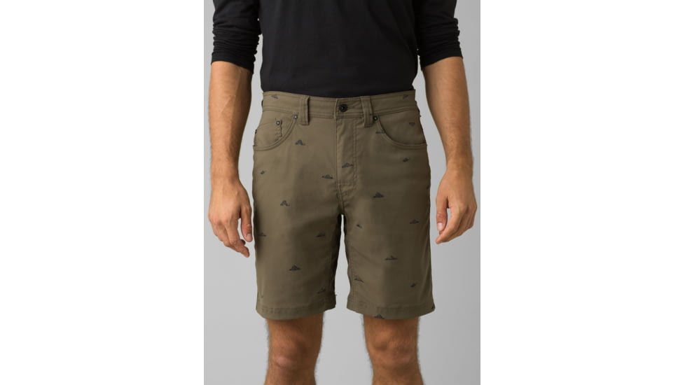 prAna Brion Short 11 Inseam Shorts, Slate Green Crux Rock, 33, M3BN11117-SGCR-33
