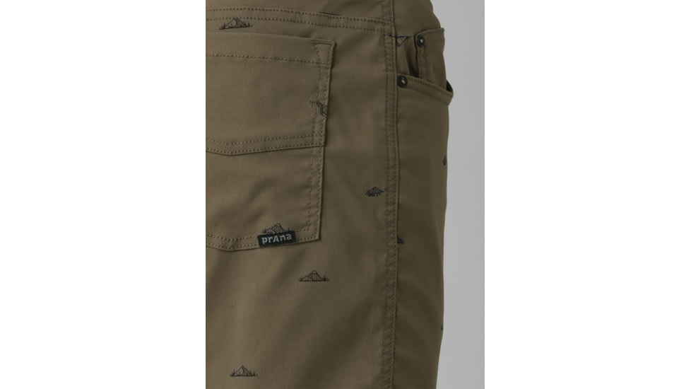 prAna Brion Short 11 Inseam Shorts, Slate Green Crux Rock, 33, M3BN11117-SGCR-33