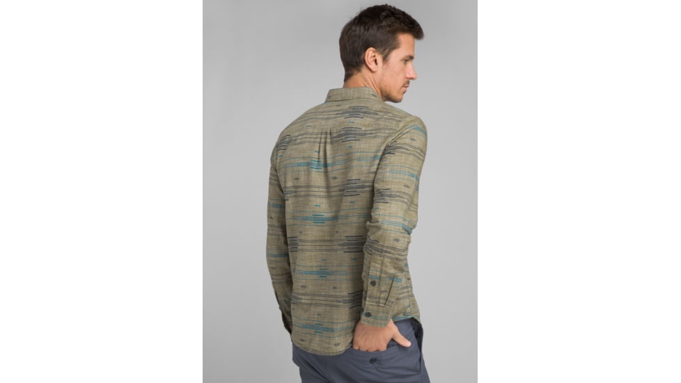prAna Broderick Long Sleeve - Mens, Vert Green, Small, M23170452-VRGR-S
