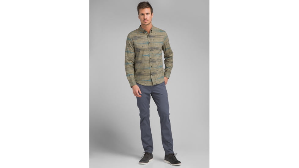 prAna Broderick Long Sleeve - Mens, Vert Green, Small, M23170452-VRGR-S