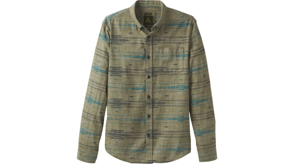 prAna Broderick Long Sleeve - Mens, Vert Green, Small, M23170452-VRGR-S