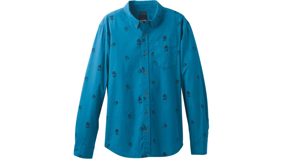 prAna Broderick Long Sleeve Shirt - Men's-River Rock Blue-Large