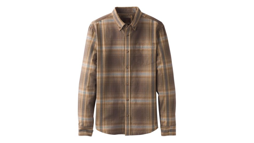 prAna Broderick Long Sleeve Shirt - Men's, Scorched Brown, Small, M23170452-SCBR-S