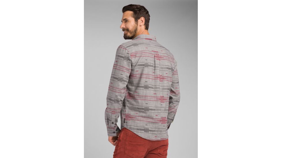 prAna Broderick Long Sleeve - Mens, Gravel, Small, M23170452-GRA-S