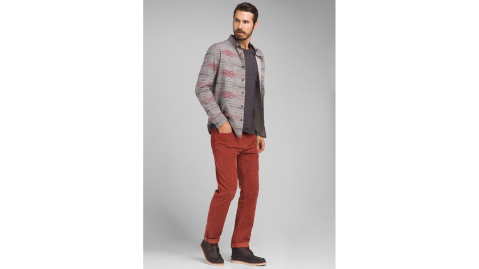 prAna Broderick Long Sleeve - Mens, Gravel, Small, M23170452-GRA-S