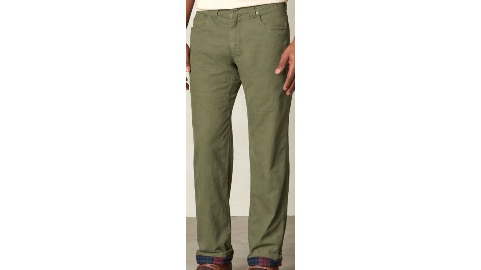 prAna Bronson Lined Pant - Men's-Cargo Green-Regular Inseam-38 Waist