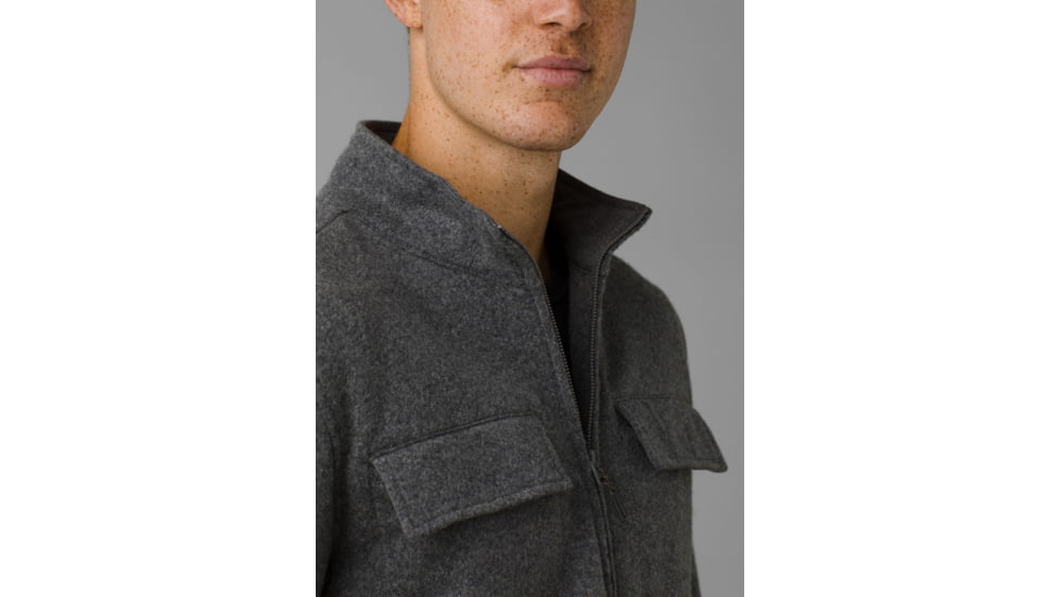 prAna Brookland Sweater Jacket, Gravel, Medium, 1964591-020-ST-M