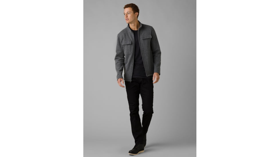 prAna Brookland Sweater Jacket, Gravel, Medium, 1964591-020-ST-M