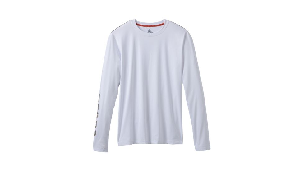 prAna Calder Long Sleeve - Mens, White Logo, Large, M2CALL115 -110-L