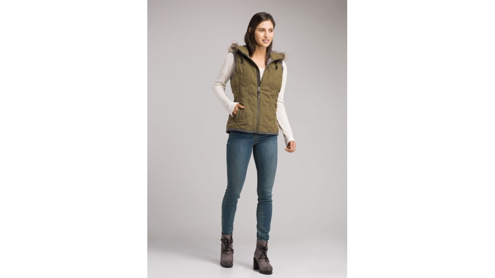 prAna Calla Vest - Womens, Cargo Green, Extra Small, W13170240-CAGR-XS