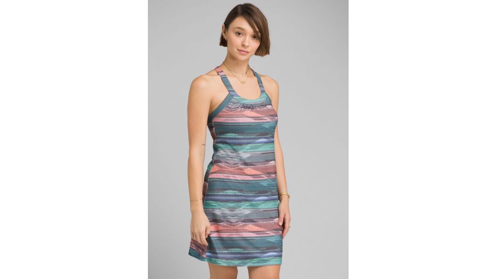 prAna Cantine Dress - Womens, Granite Bonita, XSmall, W31180358 -027-XS