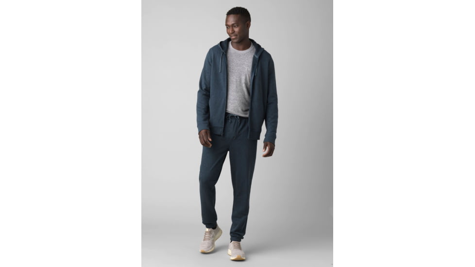 prAna Cardiff Fleece Sweatpant - Men's, Large, Dark Sky Heather, 1968021-400-30-L