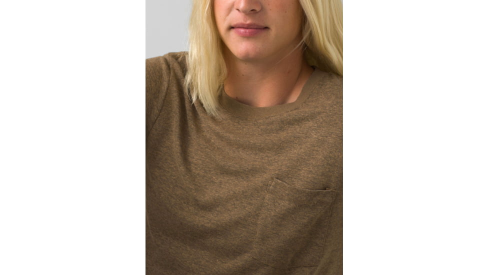 prAna Cardiff Short Sleeve Pocket T-Shirt - Men's, Large, Bed Rock Heather, 1969891-250-SL-L