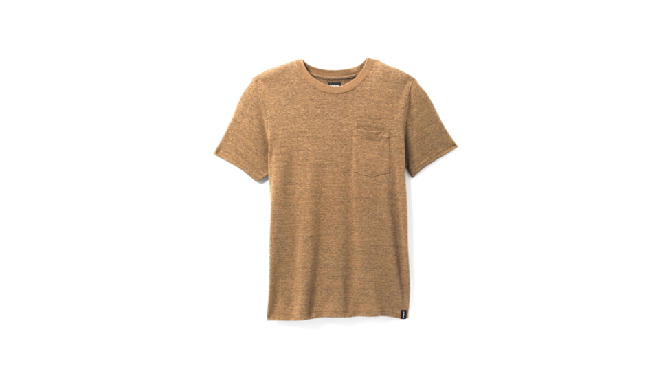 prAna Cardiff Short Sleeve Pocket T-Shirt - Men's, Large, Bed Rock Heather, 1969891-250-SL-L