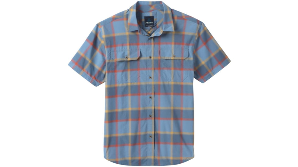 prAna Cayman Plaid Shirt - Mens, Nickel, Large, M11181353-NICK-L