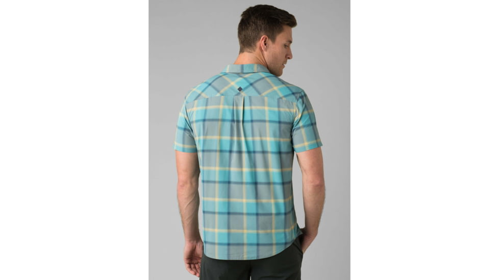 prAna Cayman Plaid Shirt - Mens, Smoky Blue, Medium, M11181353-SMBL-M