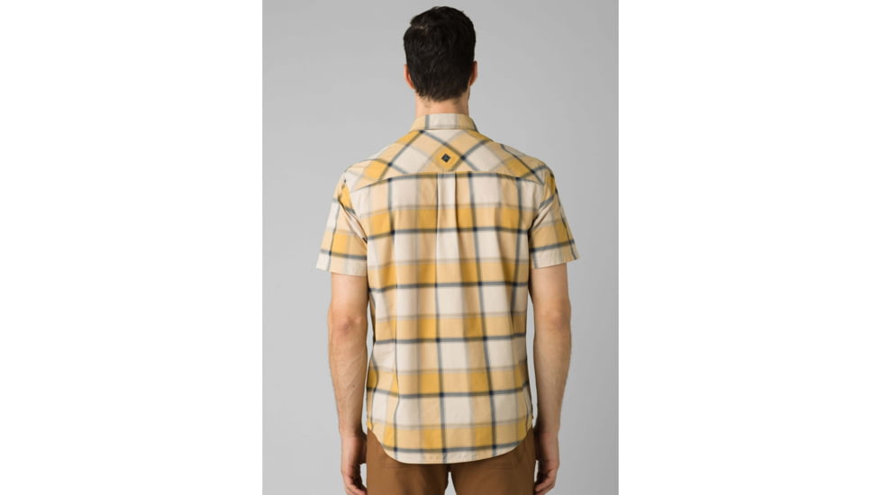 prAna Cayman Plaid Shirt - Mens, Stone, Medium, M11181353-STN-M