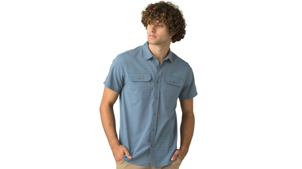 prAna Cayman Shirt - Mens, Blue Note, L, 1969721-400-ST-L