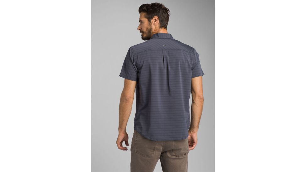 prAna Cayman Short Sleeve - Mens, Charcoal, Large, M11170332 -010-L