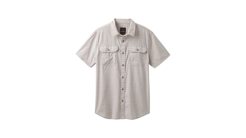 prAna Cayman Short Sleeve Mens, Dark Khaki, Medium, M11170332-DKKH-M