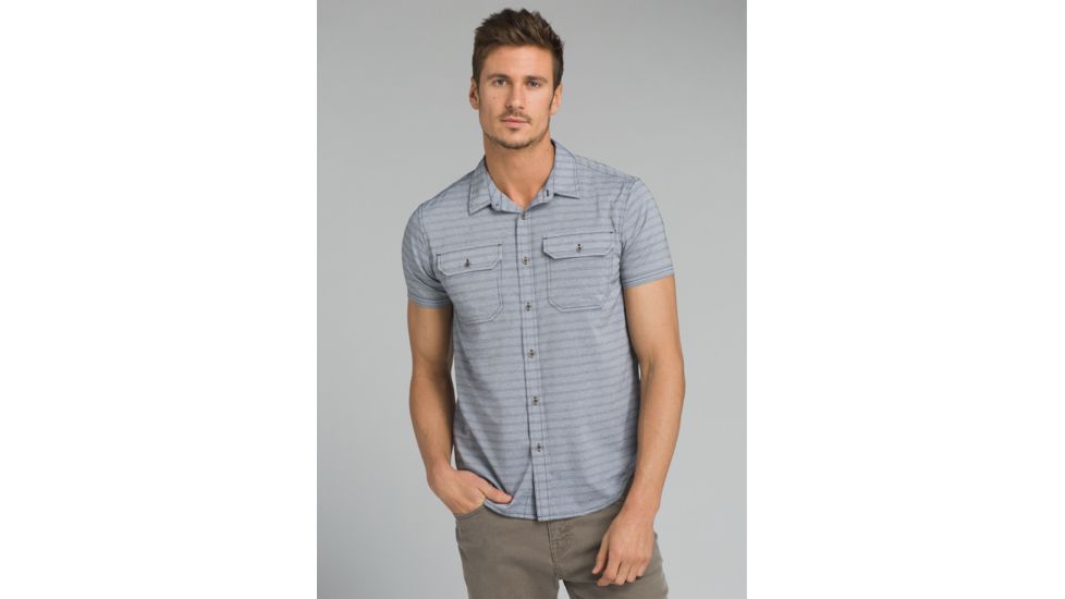 prAna Cayman Short Sleeve Shirt - Men's, Black, XXLarge, M11170332-BLK-XXL