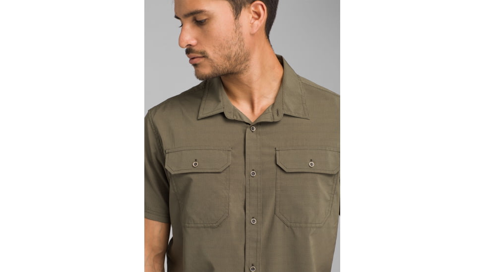 prAna Cayman Short Sleeve Shirt - Mens, Cargo Green, X-Large, M11170332-CAGR-XL