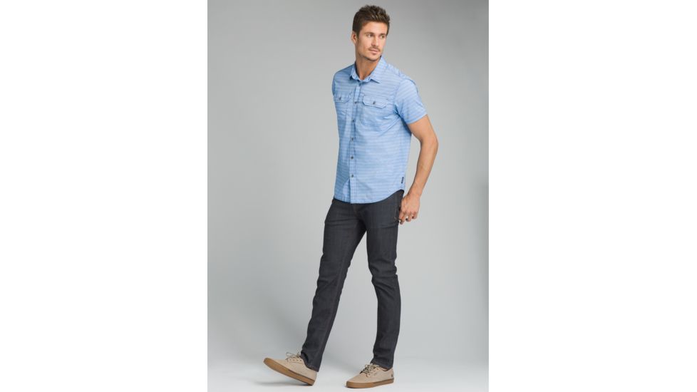 prAna Cayman Short Sleeve Shirt - Men's, Island Blue, Large, M11170332-ISBL-L