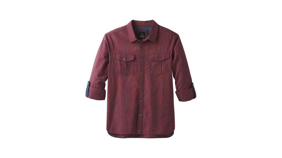 prAna Chapland Long Sleeve Shirt - Mens, Mulled Wine, Medium, M23181368-MUWI-M