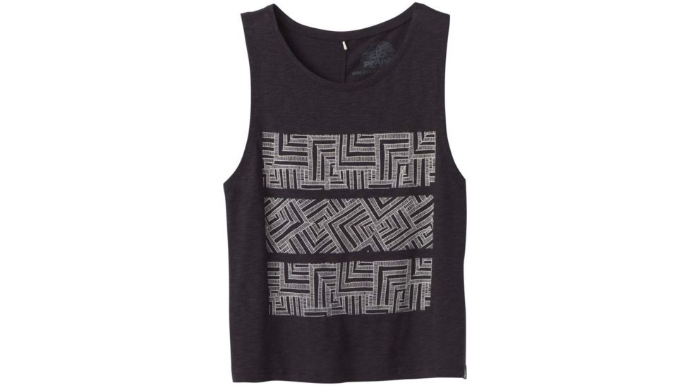 prAna Chez Tank - Womens, Black Right Angles, Large, W11202037-BKRA-L