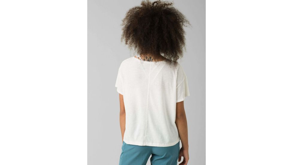 prAna Chez Tee - Womens, Soft White Stripe, Medium, W11190747-SWST-M