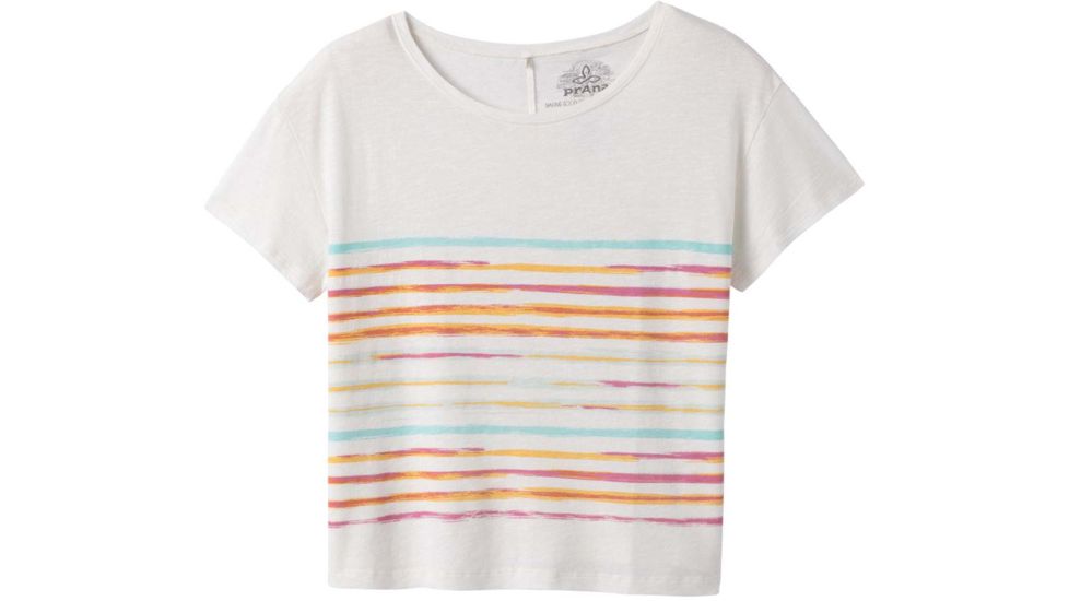 prAna Chez Tee - Womens, Soft White Stripe, Medium, W11190747-SWST-M