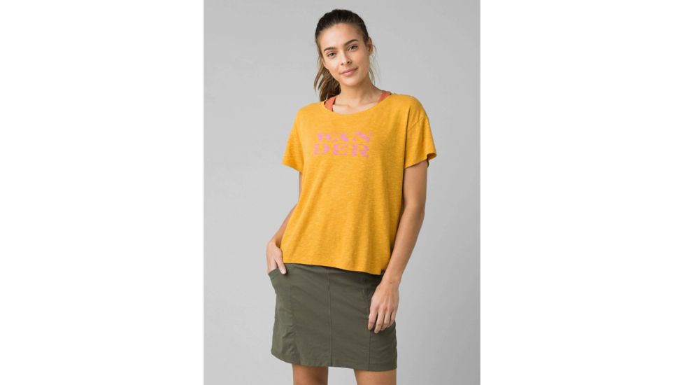 prAna Chez Tee - Womens, Toffee Wander, Medium, W11190747-TOWA-M
